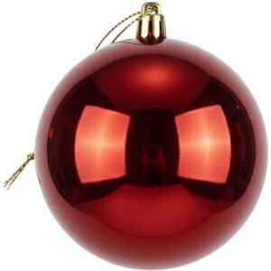 SHATCHI 20cm Large Dark Red Bauble PVC Shatterproof Glossy Finish Christmas Balls Ornament Festive Xmas Tree Hanging Decorations, Round Ornament for Holiday Home Decor SHATCHI 20cm Large Dark Red Bauble PVC Shatterproof Glossy Finish Christmas Balls Ornament Festive Xmas Tree Hanging Decorations, Round Ornament for Holiday Home Decor