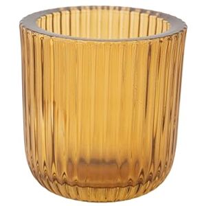 Cosy & Trendy Cosy Home Set of 6 Glass Ribs Candlesticks, Amber, 7.5 x 7.5 x 8 cm Cosy & Trendy Cosy Home Set of 6 Glass Ribs Candlesticks, Amber, 7.5 x 7.5 x 8 cm
