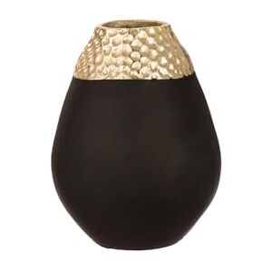 Casablanca modernes Design Casablanca Empire Vase, Aluminium, Height 21 cm, Gold-Black, Bulbous Decorative Vase Casablanca modernes Design Casablanca Empire Vase, Aluminium, Height 21 cm, Gold-Black, Bulbous Decorative Vase