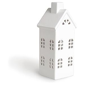 Excelsa Lantern House, Ceramic, White, 8x8x23 cm Excelsa Lantern House, Ceramic, White, 8x8x23 cm