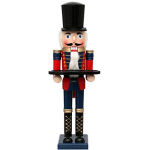 Dekohelden24 XL Wooden Nutcracker Soldier with Tray Approx. 21 x 20 x 60 cm Dekohelden24 XL Wooden Nutcracker Soldier with Tray Approx. 21 x 20 x 60 cm