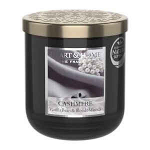 Heart & Home Scented Candle Made from Natural Soy Wax for Home Small Cashmere jar Burn time 30h Gift, Decoration and Fragrance for The Home Glass jar Heart & Home Scented Candle Made from Natural Soy Wax for Home Small Cashmere jar Burn time 30h Gift, Decoration and Fragrance for The Home Glass jar
