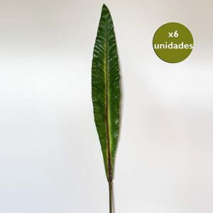 WELL HOME MOBILIARIO & DECORACIÓN Wellhome Pack of 6 Artificial Decorative Sheets 98 cm Rubber Pilistra Leaf WELL HOME MOBILIARIO & DECORACIÓN Wellhome Pack of 6 Artificial Decorative Sheets 98 cm Rubber Pilistra Leaf