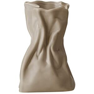 WENSHUO Grab Paper Bag Handmake Ceramic Vase, Crinkle Paper Bag Design for Flower Arrangement, Living Room, Dinner Table Decoration(Coconut Café Glaze) WENSHUO Grab Paper Bag Handmake Ceramic Vase, Crinkle Paper Bag Design for Flower Arrangement, Living Room, Dinner Table Decoration(Coconut Café Glaze)