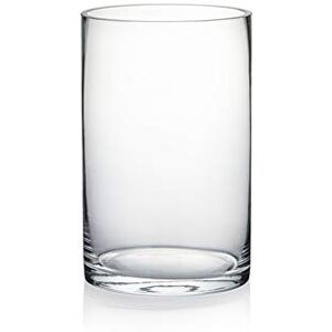 WGVI WGV Cylinder Vase, Diameter 5", Height 8", Clear Glass Floral Container, Wedding Party Event, Home Office Decor, 1 Piece WGVI WGV Cylinder Vase, Diameter 5", Height 8", Clear Glass Floral Container, Wedding Party Event, Home Office Decor, 1 Piece