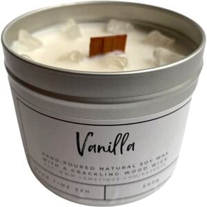 VIE Aluminium Tin Candle (Vanilla with Clear Quartz) VIE Aluminium Tin Candle (Vanilla with Clear Quartz)