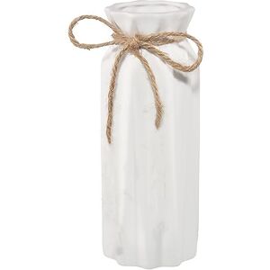 Ducige White Ceramic Vase-Flower Vase Dried Flower Vase for Modern Home Decor, Fit for Foyer Living Room Fireplace Bedroom Kitchen,Decent Gift, 7" H Ducige White Ceramic Vase-Flower Vase Dried Flower Vase for Modern Home Decor, Fit for Foyer Living Room Fireplace Bedroom Kitchen,Decent Gift, 7" H