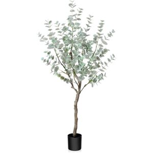 SOGUYI 120cm Artificial Eucalyptus Tree, Fake Tree with White Silver Dollar Leaves, Silk Faux Plastic Nursery Pot, Plants for Home Office Indoor Decor,1 Pack SOGUYI 120cm Artificial Eucalyptus Tree, Fake Tree with White Silver Dollar Leaves, Silk Faux Plastic Nursery Pot, Plants for Home Office Indoor Decor,1 Pack