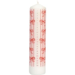 Talking Tables Bow Christmas Pillar Advent Candle for Wreath 20cm Premium Unscented Wax, Dates to Countdown to Xmas Day Statement Table Decoration Home Décor Red and White Talking Tables Bow Christmas Pillar Advent Candle for Wreath 20cm Premium Unscented Wax, Dates to Countdown to Xmas Day Statement Table Decoration Home Décor Red and White