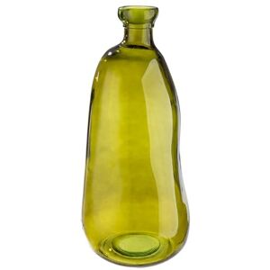 GILDE Organical Vase, Glass, Green, Height 51 cm x Diameter 22 cm, Bulbous Decorative Vase, European Production, Recycled Material GILDE Organical Vase, Glass, Green, Height 51 cm x Diameter 22 cm, Bulbous Decorative Vase, European Production, Recycled Material