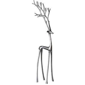 Creative Labs Tall Cast Aluminum Reindeer, Gunmetal Finish, Silver, 28.5" H Creative Labs Tall Cast Aluminum Reindeer, Gunmetal Finish, Silver, 28.5" H