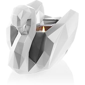 CONCRETTE Table Decoration Candle Holder Made of Concrete 17 x 11.2 x 14 cm White Matt Decorative Candle Holder in the Shape of a Swan Candle Stand Candle Stand CONCRETTE Table Decoration Candle Holder Made of Concrete 17 x 11.2 x 14 cm White Matt Decorative Candle Holder in the Shape of a Swan Candle Stand Candle Stand