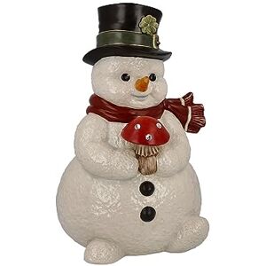 Goebel Snowman figurine small lucky messenger made of stoneware with crystals, 66-704-14-1, luminous Goebel Snowman figurine small lucky messenger made of stoneware with crystals, 66-704-14-1, luminous