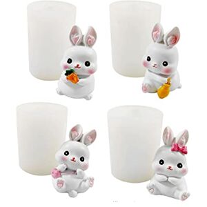 Xidmold 4 Pieces Easter Rabbit Silicone Mould 3D Easter Bunny Candle Moulds Soap Mould Silicone Baking Mould Ears Rabbit Mousse Cake Mould for Cake Decoration, Chocolate, Soap, Soy Wax Candles, Easter Gifts Xidmold 4 Pieces Easter Rabbit Silicone Mould 3D Easter Bunny Candle Moulds Soap Mould Silicone Baking Mould Ears Rabbit Mousse Cake Mould for Cake Decoration, Chocolate, Soap, Soy Wax Candles, Easter Gifts