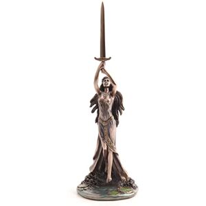 Veronese Design 13 1/4 Inch Lady of The Lake and Excalibur Cold Cast Resin Bronze Finish Sculpture Veronese Design 13 1/4 Inch Lady of The Lake and Excalibur Cold Cast Resin Bronze Finish Sculpture
