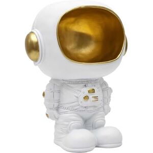 HOME DECO FACTORY , HD0159 Astronaut Statue Blank Pocket White Practical Resin Decorative Object Unique Elegant Design Ideal for Storing Objects Size: 20 cm White and Gold HOME DECO FACTORY , HD0159 Astronaut Statue Blank Pocket White Practical Resin Decorative Object Unique Elegant Design Ideal for Storing Objects Size: 20 cm White and Gold