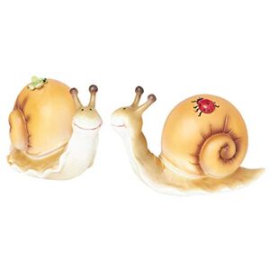 HEITMANN DECO Large Snails Set of 2 Orange with Butterfly and Ladybird Decoration for Home or Garden, Approx. 15 cm HEITMANN DECO Large Snails Set of 2 Orange with Butterfly and Ladybird Decoration for Home or Garden, Approx. 15 cm