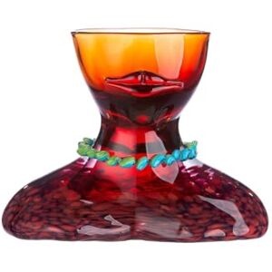 GILDE GLAS art Glass Art Vase, Decorative Vase, Living Room, Gift for Women, Birthday, Colour: Red, Height 25 cm GILDE GLAS art Glass Art Vase, Decorative Vase, Living Room, Gift for Women, Birthday, Colour: Red, Height 25 cm