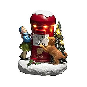 Konstsmide Christmas Lights "Child and Dog Scene Post Box" Christmas Ornament Decoration/Battery Operated: 3xAAA (Excl.)/Christmas Scene Multi Coloured Diodes Konstsmide Christmas Lights "Child and Dog Scene Post Box" Christmas Ornament Decoration/Battery Operated: 3xAAA (Excl.)/Christmas Scene Multi Coloured Diodes