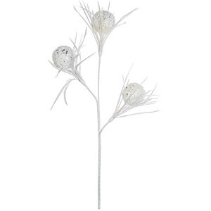 EUROCINSA Ref.71169C01 Christmas Tree with 3 White Balls, Box of 12, Plastic/Feathers, 52 cm EUROCINSA Ref.71169C01 Christmas Tree with 3 White Balls, Box of 12, Plastic/Feathers, 52 cm