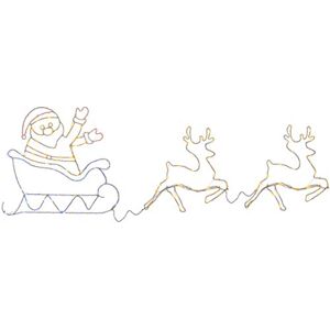 WeRChristmas Twin Reindeer with Santa Sleigh Animated Silhouette, Multi-Colour, 1 m WeRChristmas Twin Reindeer with Santa Sleigh Animated Silhouette, Multi-Colour, 1 m