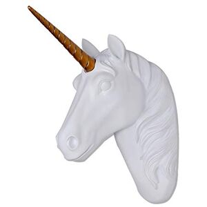 Keygift Unicorn Head Wall Mount White Unicorn Head Sculpture With Gold Horn Faux Resin Animal Head Wall Decor Ready To Hang 10x5x13 Inches Keygift Unicorn Head Wall Mount White Unicorn Head Sculpture With Gold Horn Faux Resin Animal Head Wall Decor Ready To Hang 10x5x13 Inches
