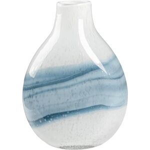 Torre & Tagus Andrea Glass Vase by White Colored Glass Vase 11" Tall for Living Room, Home Office, Coastal Decor Torre & Tagus Andrea Glass Vase by White Colored Glass Vase 11" Tall for Living Room, Home Office, Coastal Decor