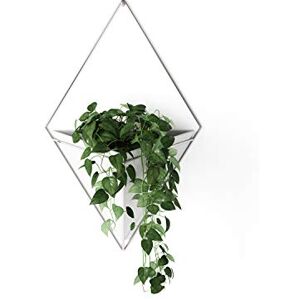 Umbra Trigg Hanging Planter Vase & Geometric Wall Decor Ceramic Container Great For Succulent Plants, Air Plant, Mini Cactus, Faux Plants and More, Large, White/Nickel Umbra Trigg Hanging Planter Vase & Geometric Wall Decor Ceramic Container Great For Succulent Plants, Air Plant, Mini Cactus, Faux Plants and More, Large, White/Nickel