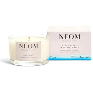 Neom - Real Luxury Scented Candle, Travel Size Lavender, Jasmine & Sandalwood Essential Oil Aromatherapy Candle Scent to De-Stress Neom - Real Luxury Scented Candle, Travel Size Lavender, Jasmine & Sandalwood Essential Oil Aromatherapy Candle Scent to De-Stress