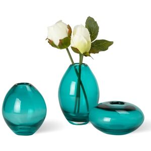 Torre & Tagus Bud Vase Set for Home Office Tabletop Centerpiece, Turquoise, Assorted Torre & Tagus Bud Vase Set for Home Office Tabletop Centerpiece, Turquoise, Assorted