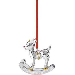 Lenox 2023 Baby's 1St Christmas Rudolph Ornament, 18/10 Steel, Metallic, 0.46 Lenox 2023 Baby's 1St Christmas Rudolph Ornament, 18/10 Steel, Metallic, 0.46