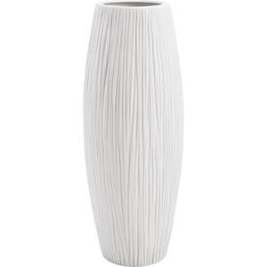 D'vine Dev 11 Inch White Ceramic Flower Vase, Waterfall Textured Vase for Home Decor, VS-WF-11 D'vine Dev 11 Inch White Ceramic Flower Vase, Waterfall Textured Vase for Home Decor, VS-WF-11