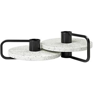 blomus 65756 Candle Holder Height 6 cm Height 4 cm Depth 14 cm Diameter 12.5 cm White blomus 65756 Candle Holder Height 6 cm Height 4 cm Depth 14 cm Diameter 12.5 cm White