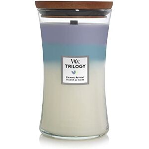 Woodwick Large Hourglass Trilogy Scented Candle Calming Retreat with Crackling Wick Burn Time: Up to 130 Hours Woodwick Large Hourglass Trilogy Scented Candle Calming Retreat with Crackling Wick Burn Time: Up to 130 Hours