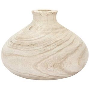Creative Labs Small Paulownia Wood Vase (Each one Will Vary) Decorative Accents, Natural Creative Labs Small Paulownia Wood Vase (Each one Will Vary) Decorative Accents, Natural