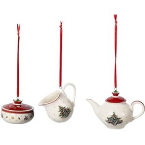 Villeroy & Boch Toy's Delight Decoration Ornaments Coffee Set, White/Red, 3 Pieces, 6.3 cm Villeroy & Boch Toy's Delight Decoration Ornaments Coffee Set, White/Red, 3 Pieces, 6.3 cm