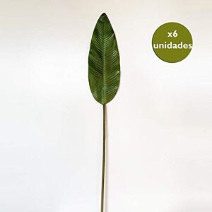 WELL HOME MOBILIARIO & DECORACIÓN Wellhome Pack of 6 Artificial Decorative Sheets 98 cm Rubber, Banana Leaf WELL HOME MOBILIARIO & DECORACIÓN Wellhome Pack of 6 Artificial Decorative Sheets 98 cm Rubber, Banana Leaf