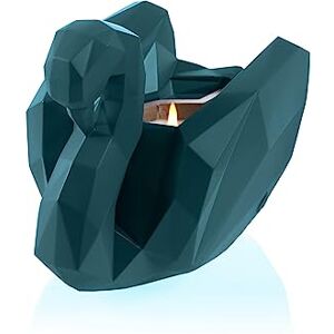 CONCRETTE Table Decoration Candle Holder Made of Concrete, 17 x 11.2 x 14 cm, Dark Turquoise Decorative Candle Holder in the Shape of a Swan, Candle Stand, Candle Stand CONCRETTE Table Decoration Candle Holder Made of Concrete, 17 x 11.2 x 14 cm, Dark Turquoise Decorative Candle Holder in the Shape of a Swan, Candle Stand, Candle Stand