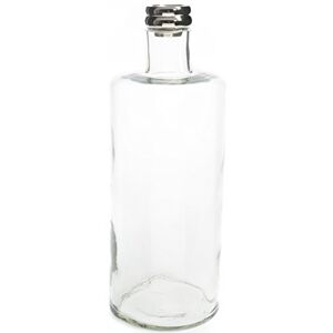 Belssia Neck Vase, Clear Glass, Silver, 15 x 42 x 15 cm Belssia Neck Vase, Clear Glass, Silver, 15 x 42 x 15 cm