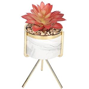 Sleepdown Halo Red Leaf Marble Stand Faux Artificial Succulent Plant for Home Office Bathroom Decor Indoor Decoration Aesthetics, Small Sleepdown Halo Red Leaf Marble Stand Faux Artificial Succulent Plant for Home Office Bathroom Decor Indoor Decoration Aesthetics, Small
