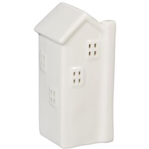 Relaxdays Tealight House Ceramic, Light Through Windows, for 1 Candle, HxWxD: 13.5 x 6 x 6 cm, Table Decoration, White Relaxdays Tealight House Ceramic, Light Through Windows, for 1 Candle, HxWxD: 13.5 x 6 x 6 cm, Table Decoration, White