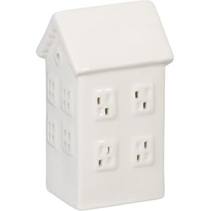 Relaxdays Tea House Ceramic, Light Through Windows, for One Candle, HWD: 12 x 6 x 5.5 cm, Cute Table Decor, White Relaxdays Tea House Ceramic, Light Through Windows, for One Candle, HWD: 12 x 6 x 5.5 cm, Cute Table Decor, White