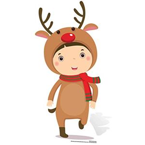 STAR CUTOUTS Ltd SC987 Mini Reindeer Cardboard Cutout/Stand Up/Standee Perfect for Children's Christmas Decorations, Parties and Events Height 92cm, Multicolour STAR CUTOUTS Ltd SC987 Mini Reindeer Cardboard Cutout/Stand Up/Standee Perfect for Children's Christmas Decorations, Parties and Events Height 92cm, Multicolour