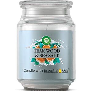 Airwick Air Wick Jar Candle with Essential Oils, Teakwood and Sea Salt, 480g Airwick Air Wick Jar Candle with Essential Oils, Teakwood and Sea Salt, 480g