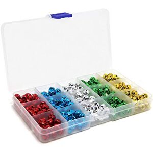 BetterJonny 300PCS Jingle Bells With Storage Box, Small Mini Craft DIY Bells for Wreath, Christmas, Holiday Home Party & Festival Decorations and Jewelry Making, 10 mm, 5 Colors BetterJonny 300PCS Jingle Bells With Storage Box, Small Mini Craft DIY Bells for Wreath, Christmas, Holiday Home Party & Festival Decorations and Jewelry Making, 10 mm, 5 Colors