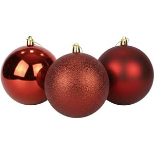 SHATCHI 20cm/3Pcs Large Dark Red Baubles PVC Shatterproof Glossy, Matt, Glitter Finish Christmas Balls Ornaments Assorted Set- Festive Xmas Tree Hanging Decorations, Round Ornament for Holiday Home Decor SHATCHI 20cm/3Pcs Large Dark Red Baubles PVC Shatterproof Glossy, Matt, Glitter Finish Christmas Balls Ornaments Assorted Set- Festive Xmas Tree Hanging Decorations, Round Ornament for Holiday Home Decor