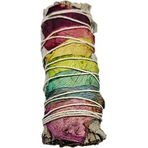 VIE Smudge Sticks, White Sage and 7 Chakra Petals, 4", Pack of 20 VIE Smudge Sticks, White Sage and 7 Chakra Petals, 4", Pack of 20