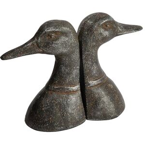 Creative Labs Decorative Distressed Cast Metal Duck Head Bookends, Black, Set of 2 Creative Labs Decorative Distressed Cast Metal Duck Head Bookends, Black, Set of 2