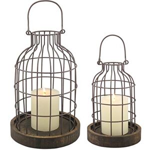 Stonebriar SB-5393C 2PC Wire METAL CLOCHE SET, Set of 2, Brown Stonebriar SB-5393C 2PC Wire METAL CLOCHE SET, Set of 2, Brown