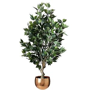 Leaf 100cm Premium Artificial Ficus Twist Tree Copper Curve Planter - Artificial Ficus Tree Leaf 100cm Premium Artificial Ficus Twist Tree Copper Curve Planter - Artificial Ficus Tree